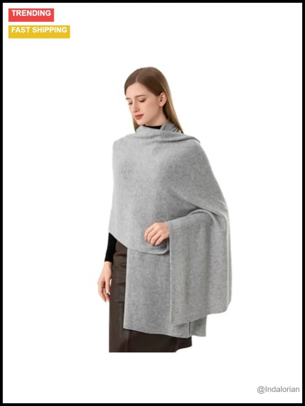 Cashmere Wrap Shawl Stole for Women Extra Large Warm Knitted Scarf Airplane